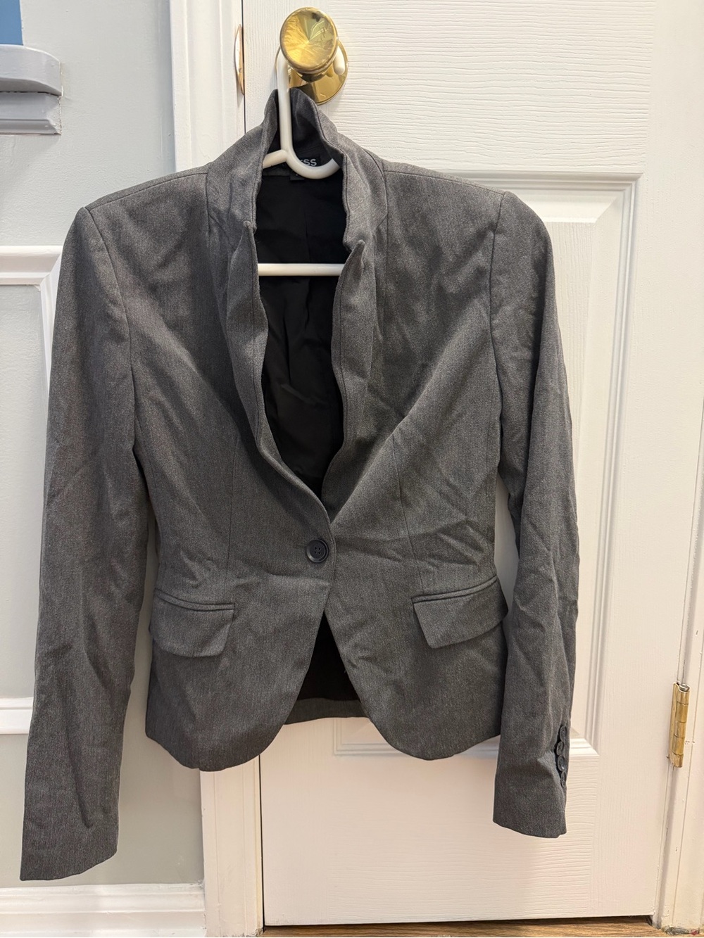 Express Gray Tailored Blazer Jacket